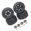 Greendhat 4Pcs Rubber Tire Tyre Wheel for MJX Hyper Go H16H H16H H16E H16P 1/16 RC Car Upgrade Parts Spare Accessories ( Color : Black ) view 3