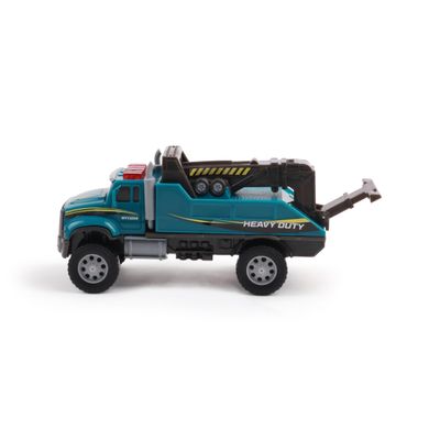 Mighty Fleet Toughest Minis 5" Tough Cab Tow Truck Toy w/Lights & Sounds, Moveable Tow Hook, Realistic Design & Batteries Included - Age 3+