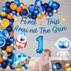 First Trip Around the Sun Birthday Decorations 1st Space Birthday Party Supplies with Cake&Cupcake Topper, Banner, Balloons Garland Arch Kit, Rocket, Astronaut,UFO Decor, 126 Pcs view 3
