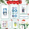 Funrous 192 PCS Christmas Party Favors Stationery Set Kids - Winter Holiday Classrooms Exchange Gifts Reward Prizes Bulk - Including Pencils, Notebooks, Eraser, Sticker(Snowflake) view 2