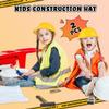 2Pcs Plastic Construction Hats Boys, Small Helmets Toys Toddles Yellow Hard Hats for Cosplay Construction Worker Costume Accessories for Kids Halloween Party Decors 49g/Each view 2