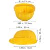2Pcs Plastic Construction Hats Boys, Small Helmets Toys Toddles Yellow Hard Hats for Cosplay Construction Worker Costume Accessories for Kids Halloween Party Decors 49g/Each view 3