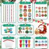 Funrous 192 PCS Christmas Party Favors Stationery Set Kids - Winter Holiday Classrooms Exchange Gifts Reward Prizes Bulk - Including Pencils, Notebooks, Eraser, Sticker(Classic) view 2