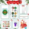 Funrous 192 PCS Christmas Party Favors Stationery Set Kids - Winter Holiday Classrooms Exchange Gifts Reward Prizes Bulk - Including Pencils, Notebooks, Eraser, Sticker(Classic) view 3