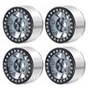 RCHUBAM 4Pcs 2.2" Beadlock Wheels Extended Width 35mm for 1/10 Axial Wraith TRX4 90046 RR10 RC Crawler Car (Titanium+Black) view 2