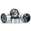 RCHUBAM 4Pcs 2.2" Beadlock Wheels Extended Width 35mm for 1/10 Axial Wraith TRX4 90046 RR10 RC Crawler Car (Titanium+Black) view 3