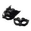 Honbay 12PCS Plastic Mini Mask Supper Small Masquerade Mask Decorative Cake Toppers for Mardi Gras Halloween Party Decor (Black) view 3