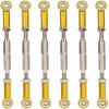 GORHLady RC Car Turnbuckle Rod, Adjustable Turnbuckle Rod Linkage, 88mm Push Rod Durable RC Truck 1/10 1/8 RC Buggy for RC Car Model-Golden view 1