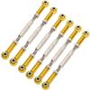 GORHLady RC Car Turnbuckle Rod, Adjustable Turnbuckle Rod Linkage, 88mm Push Rod Durable RC Truck 1/10 1/8 RC Buggy for RC Car Model-Golden view 2