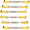 GORHLady RC Car Turnbuckle Rod, Adjustable Turnbuckle Rod Linkage, 88mm Push Rod Durable RC Truck 1/10 1/8 RC Buggy for RC Car Model-Golden view 4