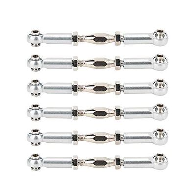 GORHLady RC Car Push Rod, 6Pcs Aluminum Alloy Adjustable Push Rods Compatible with 1/10 RC Car