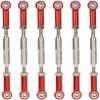 GORHLady RC Car Turnbuckle Rod, Adjustable Turnbuckle Rod Linkage, 88mm Push Rod Durable RC Truck 1/10 1/8 RC Buggy for RC Car Model-Red view 1