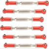 GORHLady RC Car Turnbuckle Rod, Adjustable Turnbuckle Rod Linkage, 88mm Push Rod Durable RC Truck 1/10 1/8 RC Buggy for RC Car Model-Red view 4