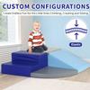 BLKMTY Climbing Toys for Toddlers 1-3, 4-Piece Foam Climb Blocks for Baby, Climbing Crawling Toys Soft Foam Blocks for Kids Crawling and Sliding Indoor Playground, PU Leather, Blue view 4