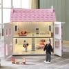 1/12 Scale Miniature Ceramic People Doll,Movable Mini Dollhouse Servant Doll Model with Stand for Doll House Dolls and Toys view 3