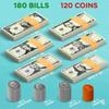 Play Money Set for Kids, Fake Pretend Cash  Looks Real, Best Toy Currency for Fun and Learning  Kit Includes: Bills, Coins, Credit Card, and Checkbook view 2