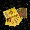 Jayiaine Tarot Cards Deck, Water Proof with Guidebook Divination Cards, 80 Fortune Telling Game Set for Family Reunion Beginners Expert Readers for Christmas Birthday, Gold view 1