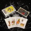 Jayiaine Tarot Cards Deck, Water Proof with Guidebook Divination Cards, 80 Fortune Telling Game Set for Family Reunion Beginners Expert Readers for Christmas Birthday, Silver view 1