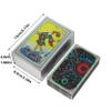 Jayiaine Tarot Cards Deck, Water Proof with Guidebook Divination Cards, 80 Fortune Telling Game Set for Family Reunion Beginners Expert Readers for Christmas Birthday, Silver view 2