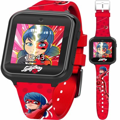 Miraculous Kids Interactive Smartwatch Touchscreen Watch 10 Changeable Faces, Step Counter, Games, Selfie Cam, Alarm & Timer, Durable Silicone Straps Fits Wrists 5.5"-8.0"