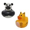 Animal Safari Zoo Rubber Duck Toy Duckies for Kids, Bath Birthday Baby Showers Classroom Summer Beach and Pool Activity Party Favors, 2.5" Inches (6-Pack) view 3