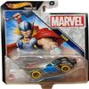 Hot Wheels Marvel Character Car Thor, 1/64 Scale Die Cast Vehicle, Multicolor, 3 inches view 1