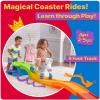 Step2 Unicorn Up & Down Roller Coaster and Farther & Faster Coaster Track Expansion Pack Second Edition, Kids Ride on Toy, Push Car, Indoor/Outdoor Playset, 3 Feet of Track, Toddlers 2-5 Years Old view 3