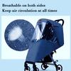 Stroller Rain Cover Universal Pram Buggy Rain Shield Waterproof Stroller Weather Shield Baby Pushchair Cover with Canopy Window view 2