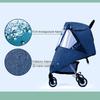 Stroller Rain Cover Universal Pram Buggy Rain Shield Waterproof Stroller Weather Shield Baby Pushchair Cover with Canopy Window view 3