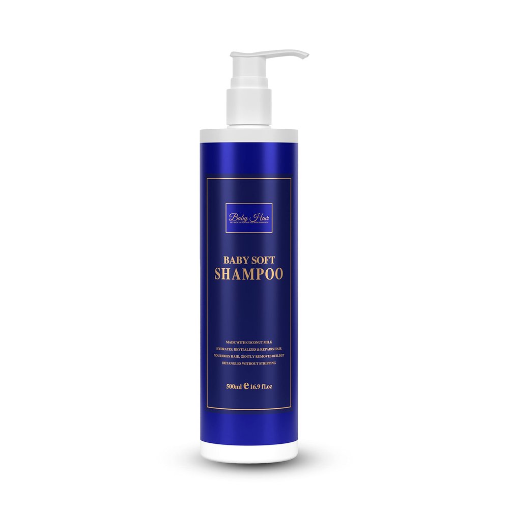 Baby Hair Revive: Intense Moisturizing Shampoo, Nourishing Shampoo with Argan Oil, Jojoba, Aloe Vera, Pro-vitamin B5 Vegan-friendly Sulfate-free Color-safe 16.9 fl. Oz