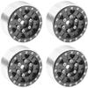 4Pack HIRCQOO 1.0" SCX24 Beadlock Wheels Rim 7mm Hex Wheel Rims Compatible with Axial 1/24 AXI90081 AXI00002V2 C10 Gladiator RC Micro Beadlock Wheels Crawler Car (Black) view 4
