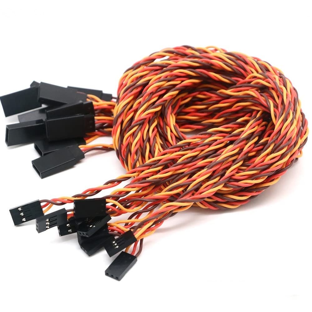 RC Helicopter Accessories For Futaba JR Anti-interference Servo 10pcs 10 / 15 / 30 / 50 / 100cm Servo Extension Cable 30 / 60core For Futaba JR Anti-interference Servo For RC Helicopter Part/ Replacem