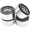 4Pack Vgoohobby Alloy 1.9" RC Beadlock Wheels Rims 12-Spoke Thickness 30mm Compatible with Axial SCX10 D90 Traxxas TRX4 RedCat Gen8 Tamiya CC01 1/10 RC Crawler Car (Silver) view 2