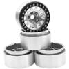 4Pack Vgoohobby Alloy 1.9" RC Beadlock Wheels Rims 12-Spoke Thickness 30mm Compatible with Axial SCX10 D90 Traxxas TRX4 RedCat Gen8 Tamiya CC01 1/10 RC Crawler Car (Silver) view 3