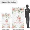 Honestchi Floral Personalized Baby Blankets for Girls - Custom Baby Girl Blanket - Customized Baby Gifts with Name - Soft, Lightweight & Giftable view 3