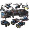 1102 Pieces City Police Station Building Kit, SWAT Mobile Command Center Truck Building Toy with Police Car, Helicopter, Patrol Boat, Best Learning and Roleplay Swat Toy Gift for Boys and Girls view 1