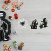 24Pcs Happy Halloween Cupcake Toppers - Glitter Witch House Spider Picks for Theme Boys Girl Kids First Birthday Party Decorations Supplies view 3