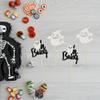 24Pcs Halloween Oh Baby Cupcake Toppers Black White Little Boo Cupcake Picks for Halloween Theme Kids Babyshower Party Decorations Supplies view 3