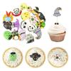 18Pcs Resin Halloween Cupcake Toppers Horror Classic Movie Face Eye Hat Cake Toppers Decorations for Kids Boys Girls Halloween Birthday Baby Shower Party Supplies view 1
