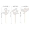 24Pcs Halloween Cupcake Toppers White Glitter Ghost Cake Toppers Decorations for Halloween Theme Baby Shower Gender Reveal Decorations view 2