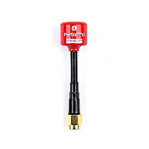 5.8G 4 RHCP Antenna High Gain 2.8Dbi Transmitter/ Receiver SMA/ RP-SMA/ MMCX/ UFL Antenna for FPV RC Drone Part ( Color : Red RP SMA )