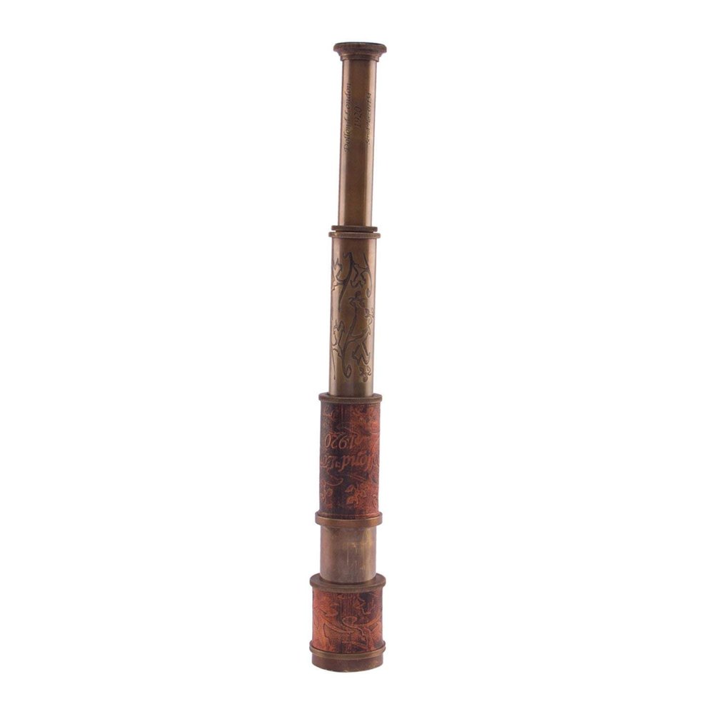 ALFAMART HT Brass Working Telescope/Spyglass, Portable Monocular Refractor Scouting Sightseeing Brass Telescope, Nautical Collector's and Home Decorative Telescope by Multi Bucket Store