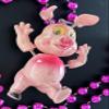 Bobble Head Pig Bead Necklace New Orleans Mardi Gras Cajun Carnival Favor Festival view 3