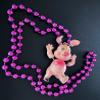 Bobble Head Pig Bead Necklace New Orleans Mardi Gras Cajun Carnival Favor Festival view 4