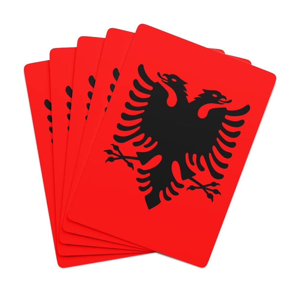 Brian Bula Albania Playing Cards with The Albania Flag Poker Cards