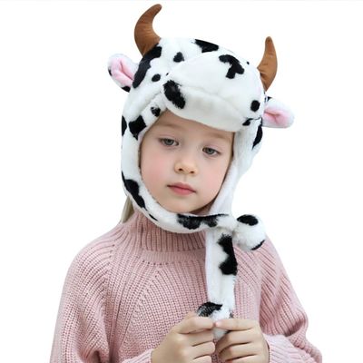 Kids Animal Hat Plush Dog Tiger Rabbit Party Cosplay Hat Funny Warm Earflap Cap