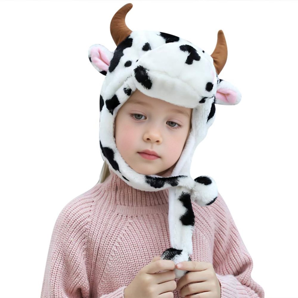 Kids Animal Hat Plush Dog Tiger Rabbit Party Cosplay Hat Funny Warm Earflap Cap