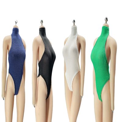 1/6 Scale Female Figure Clothes,Female Stretch Bodysuit Swimsuit Clothing for 12inch PH TBL Seamless Action Figure Body (A)