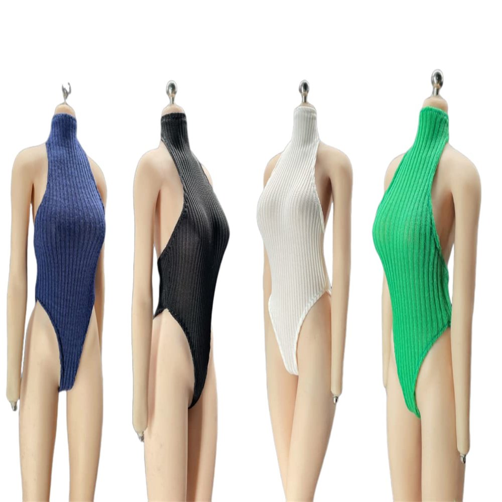 1/6 Scale Female Figure Clothes,Female Stretch Bodysuit Swimsuit Clothing for 12inch PH TBL Seamless Action Figure Body (A)