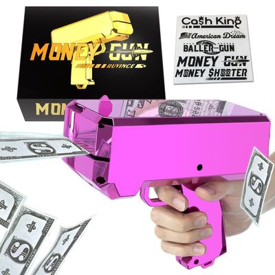 Money Gun Shooter RUVINCE Money Gun for Movies That Look Real, Prop Gun Make it Rain, Handheld Cash Gun for Game Movies Party